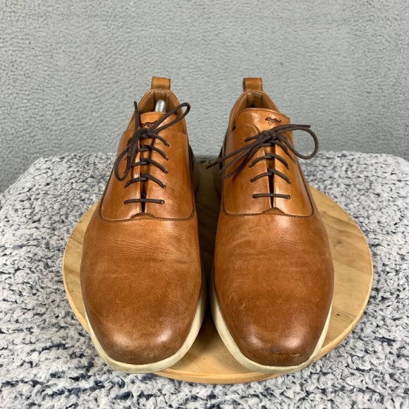 Wolf & Shepherd Crossover Longwing Dress Shoes Men's 11.5 M Honey/White Hybrid - Picture 8 of 15